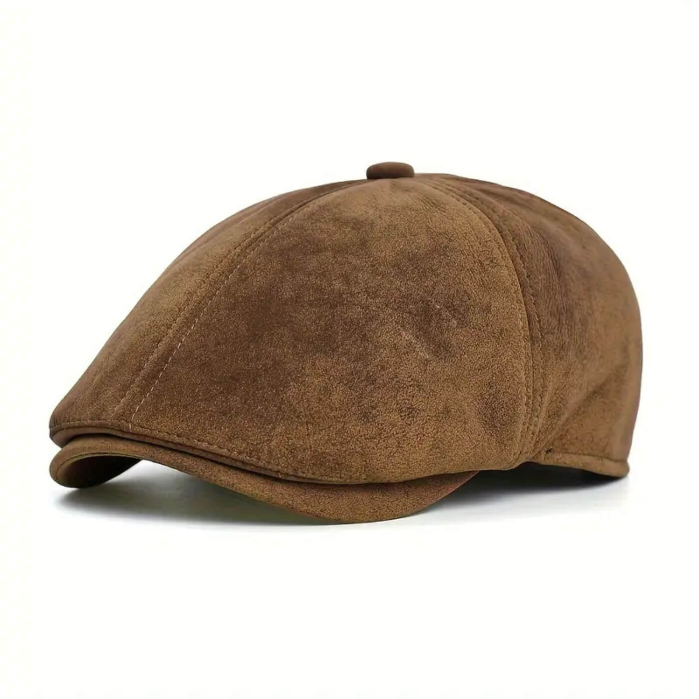Ashcombe Suede Newsboy Cap