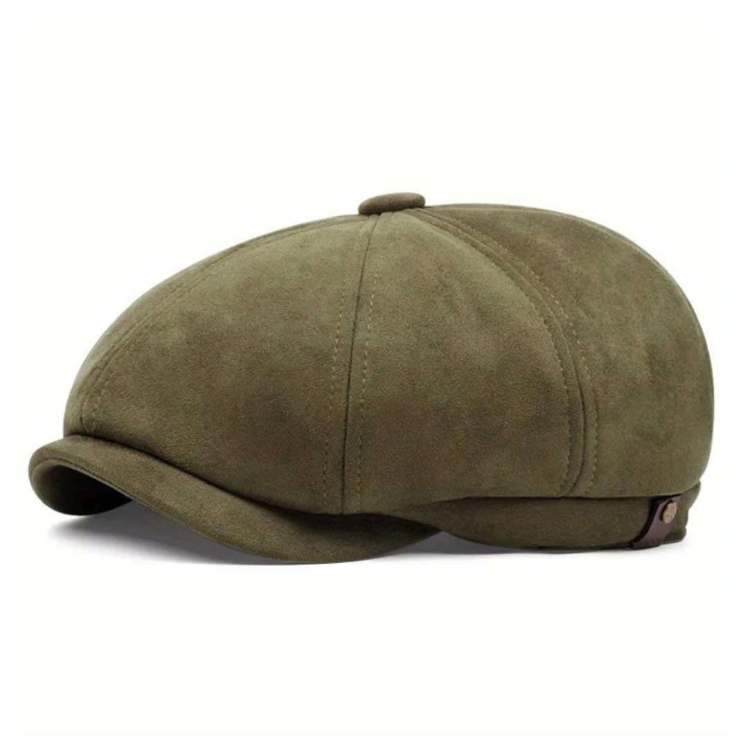 Whitby Suede Newsboy Cap