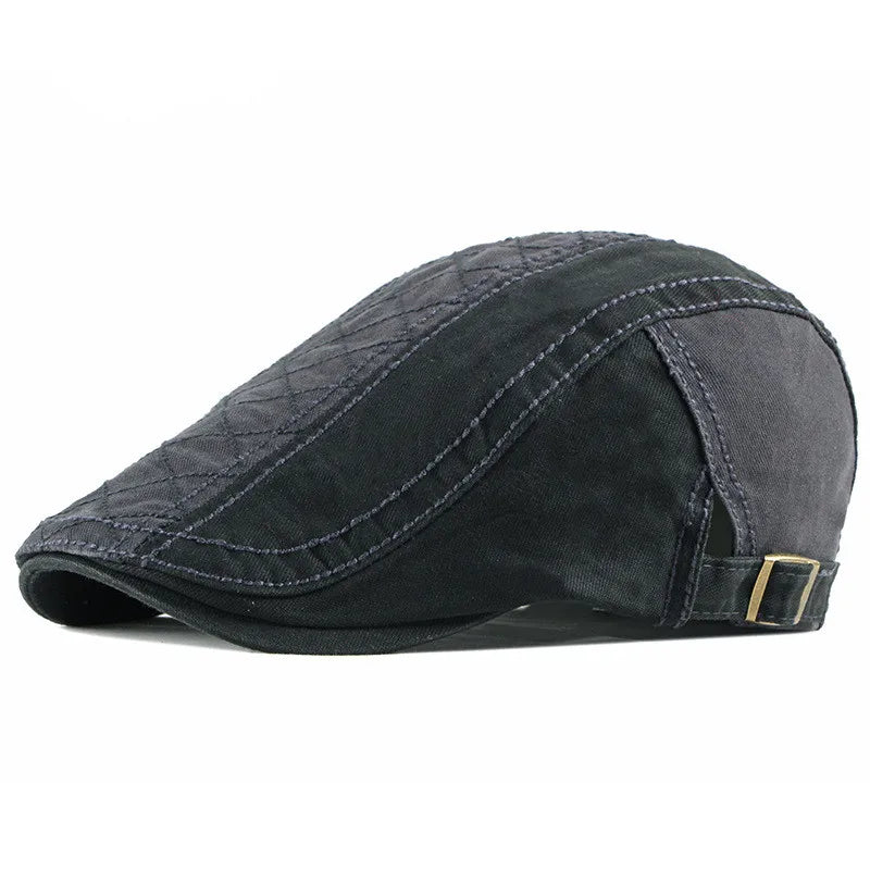 Kensington Quilted Flat Cap