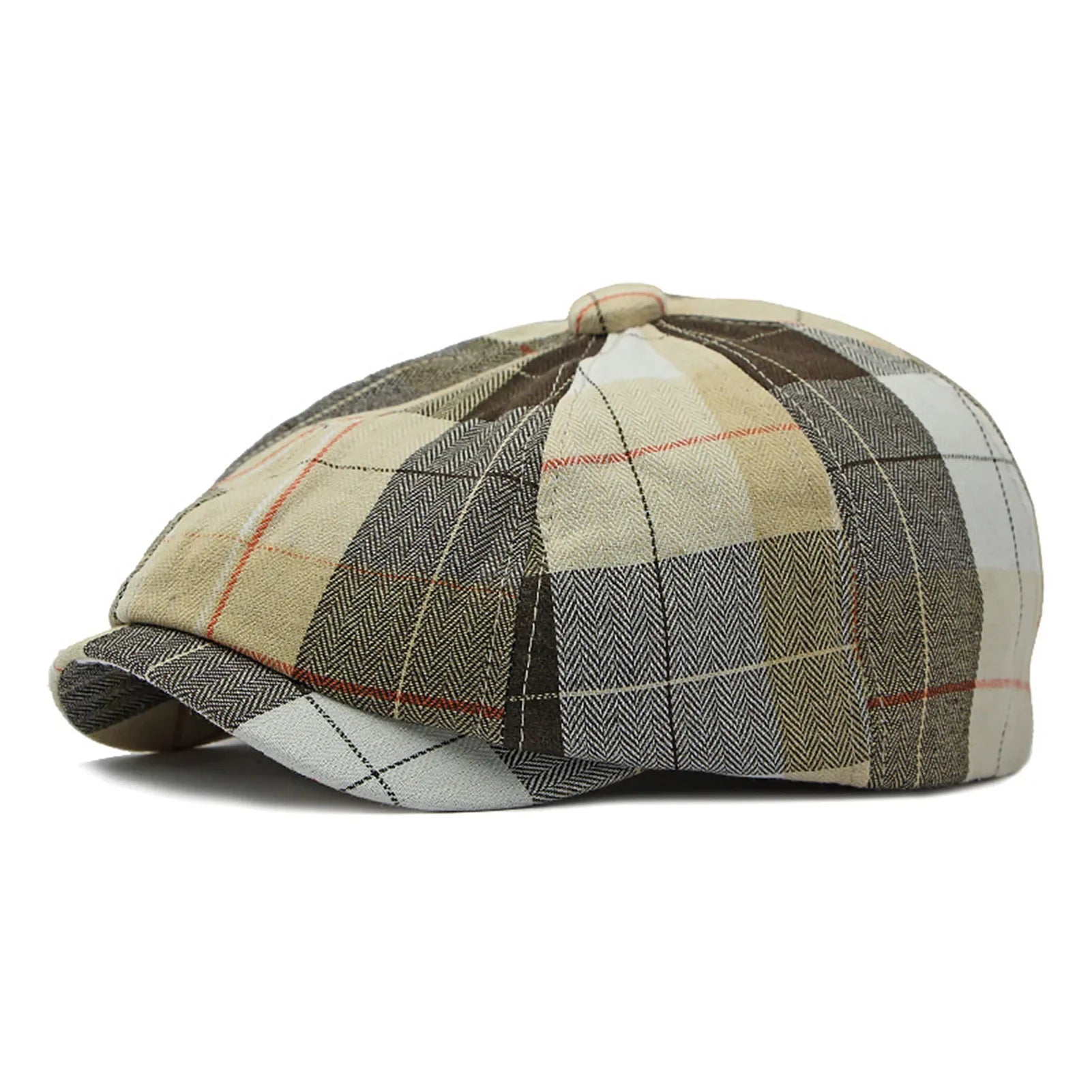 Marlowe Plaid Newsboy Cap