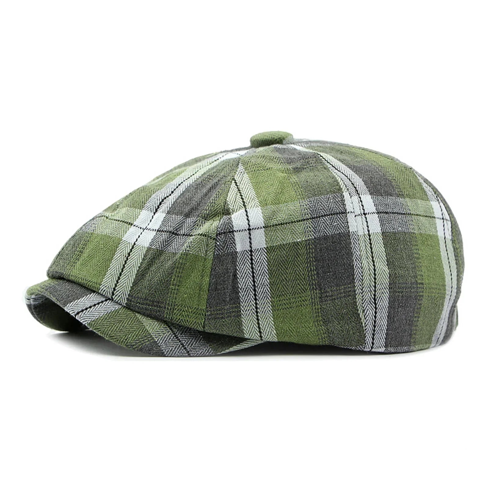 Marlowe Plaid Newsboy Cap