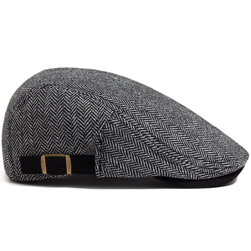 Harrington Herringbone Flat Cap