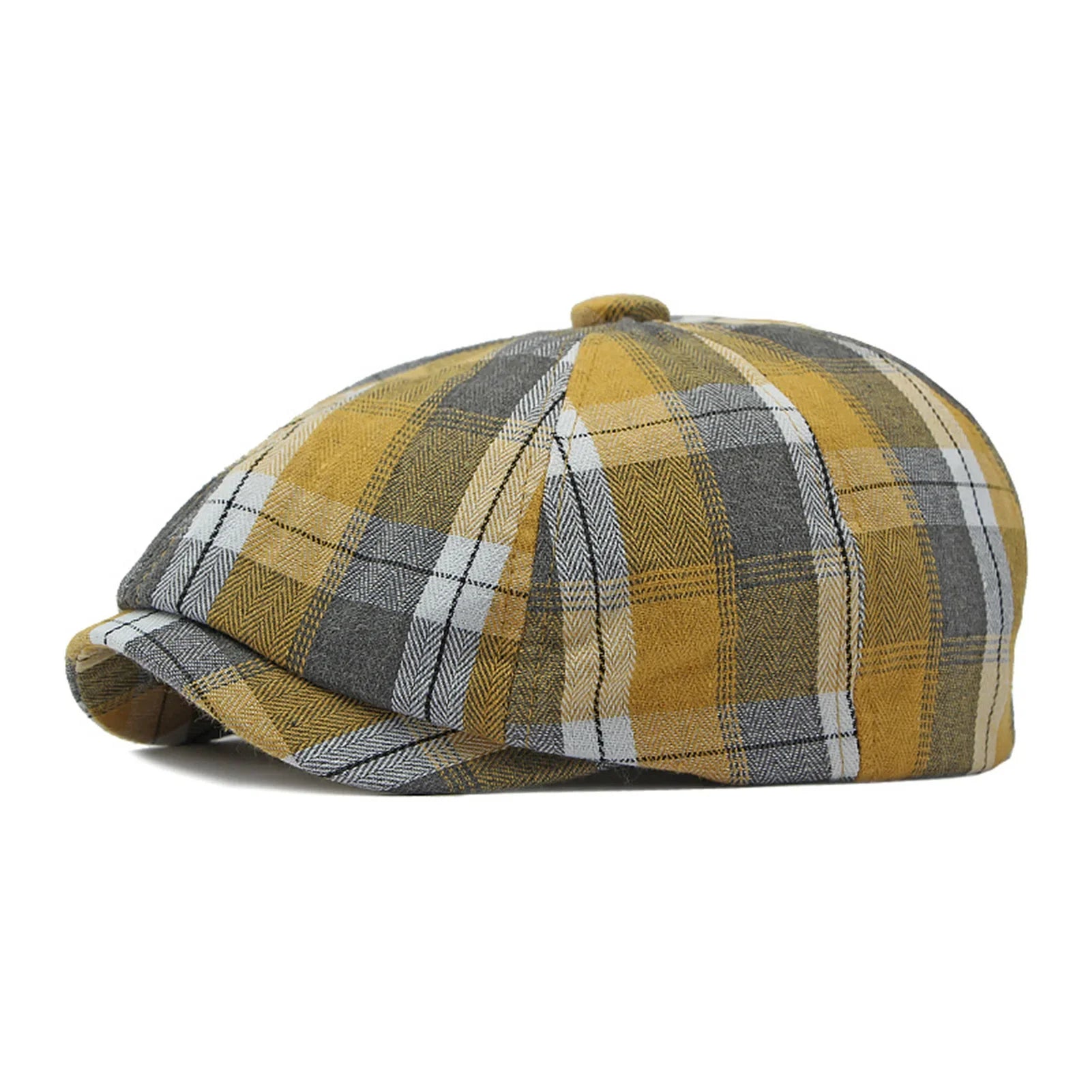 Marlowe Plaid Newsboy Cap