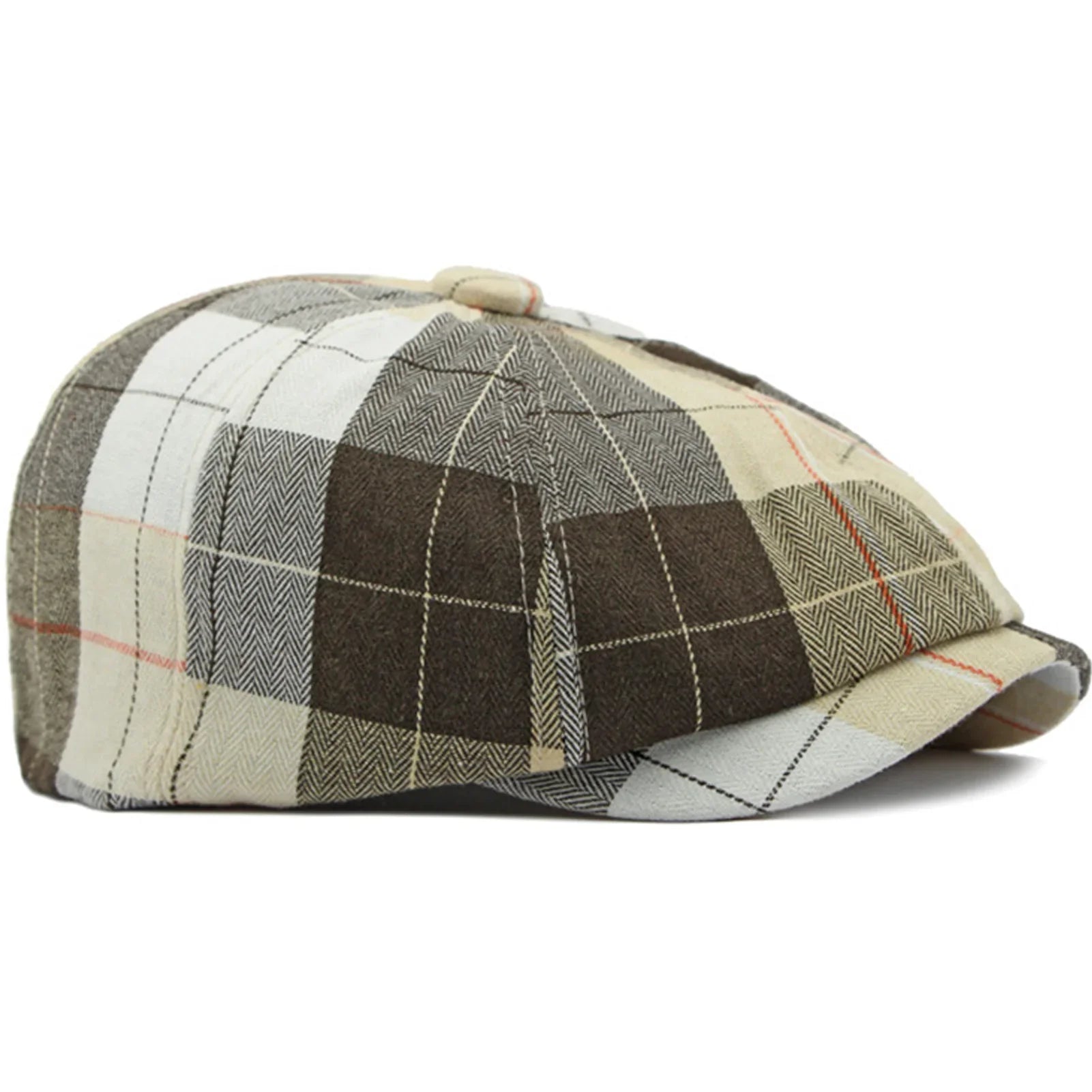 Marlowe Plaid Newsboy Cap