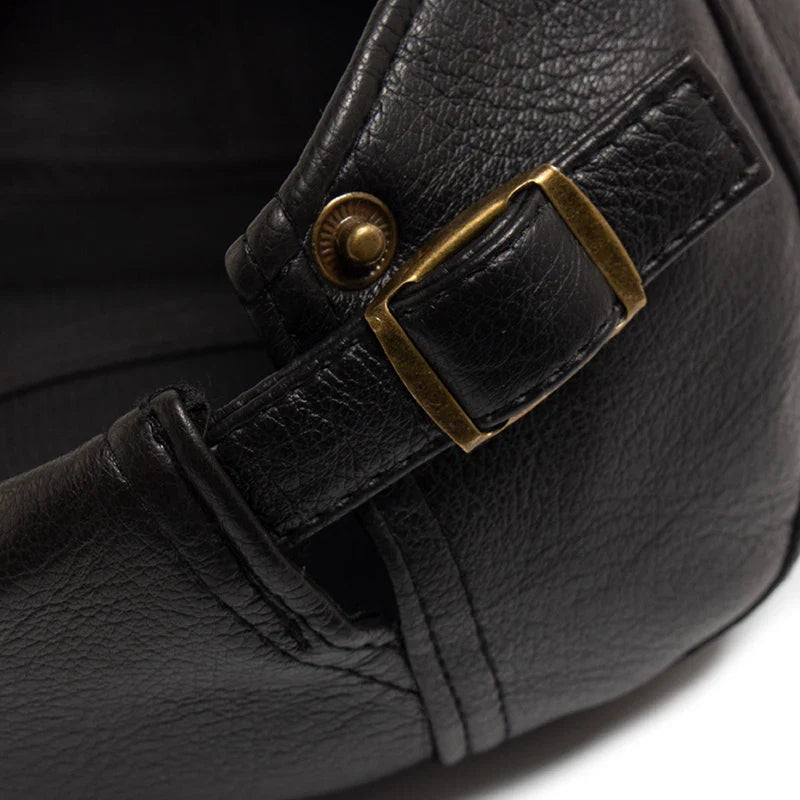Windsor Faux Leather Flat Cap