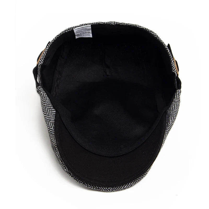 Harrington Herringbone Flat Cap