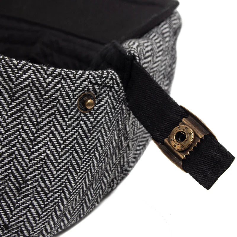 Harrington Herringbone Flat Cap