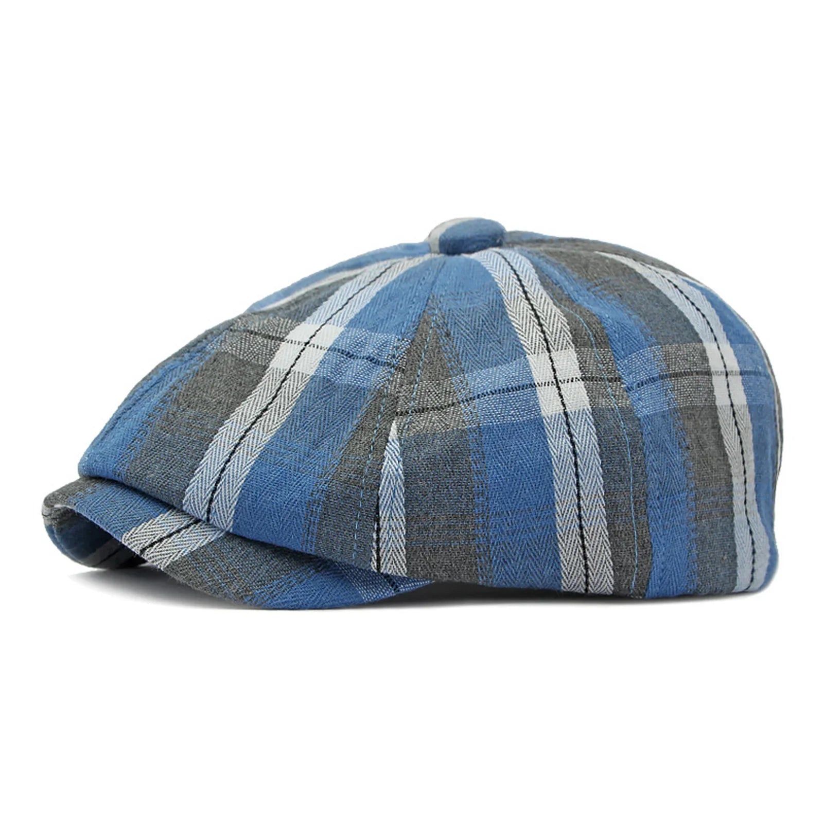 Marlowe Plaid Newsboy Cap