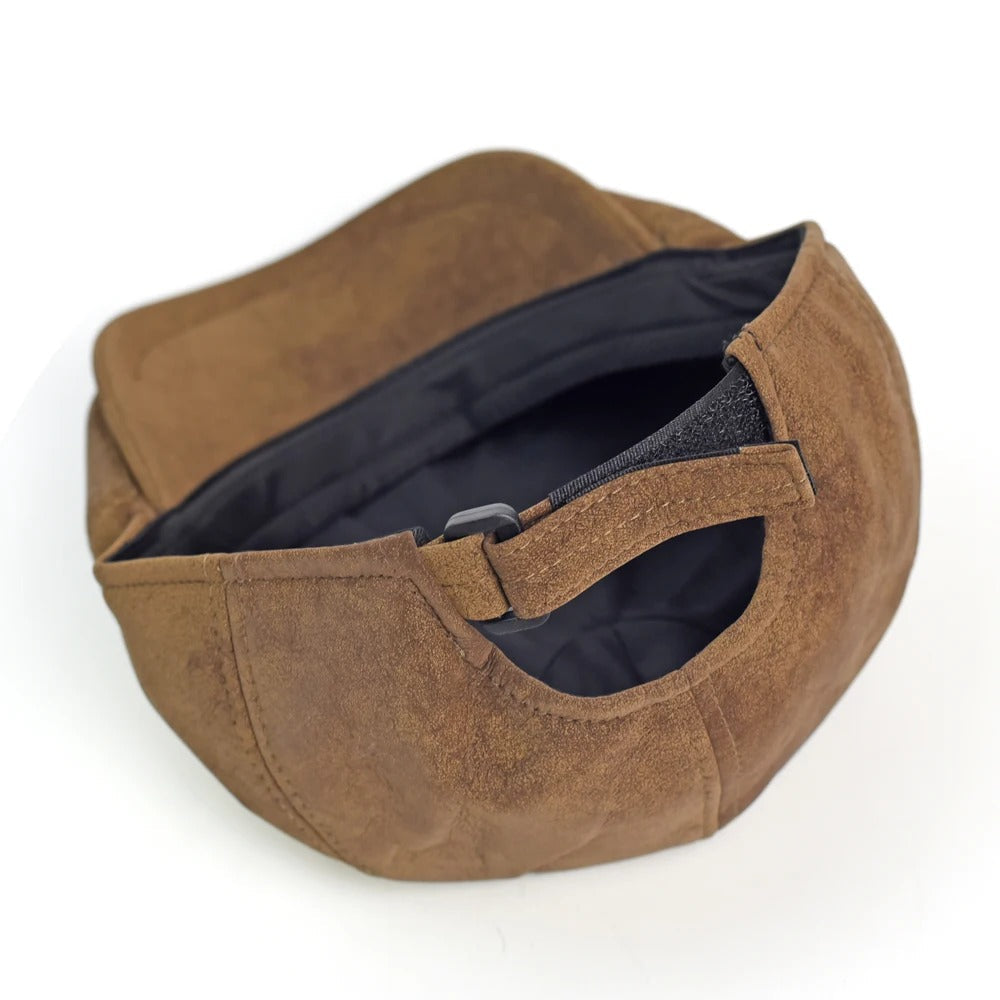 Ashcombe Suede Newsboy Cap