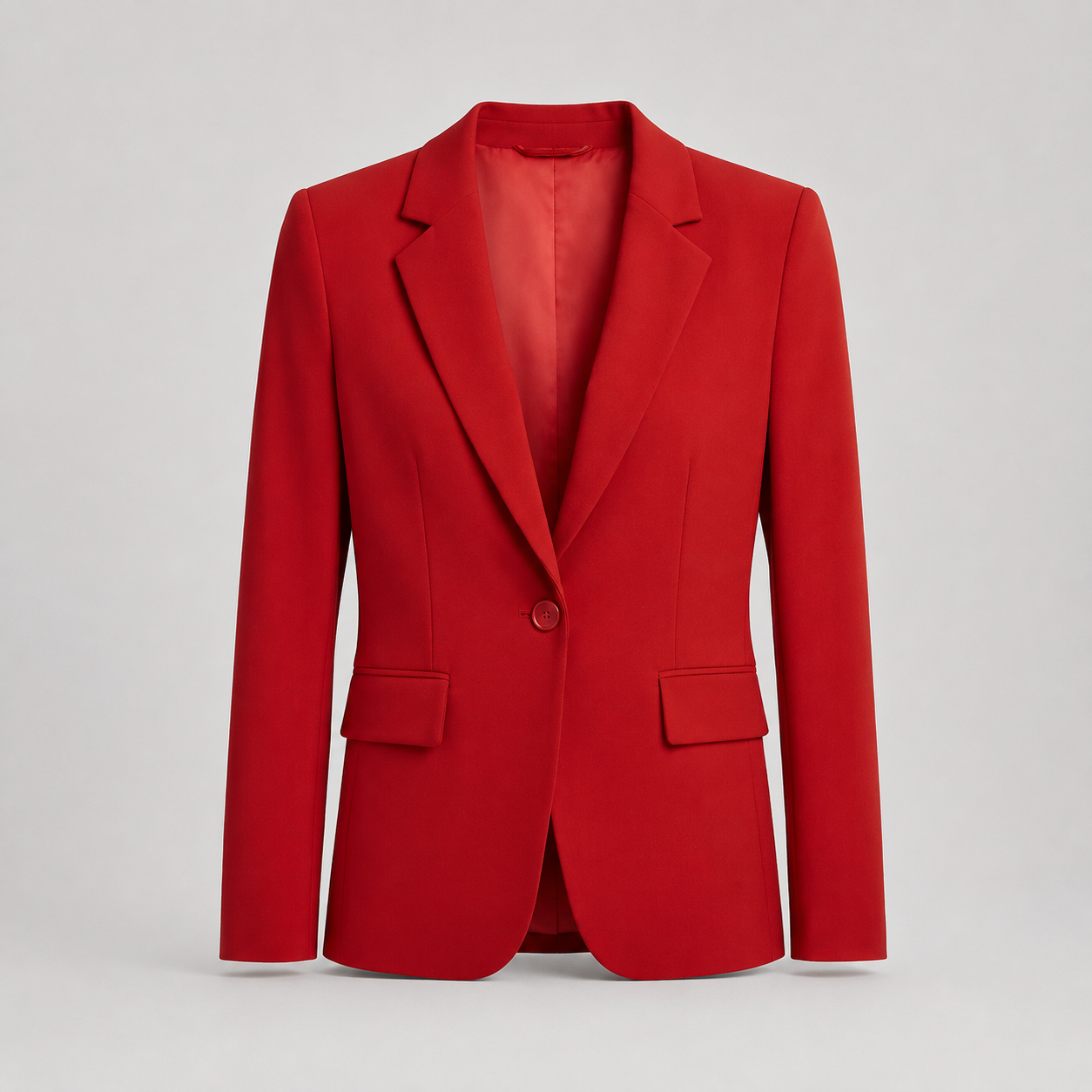 Women’s Single-Button Blazer with Notched Lapel