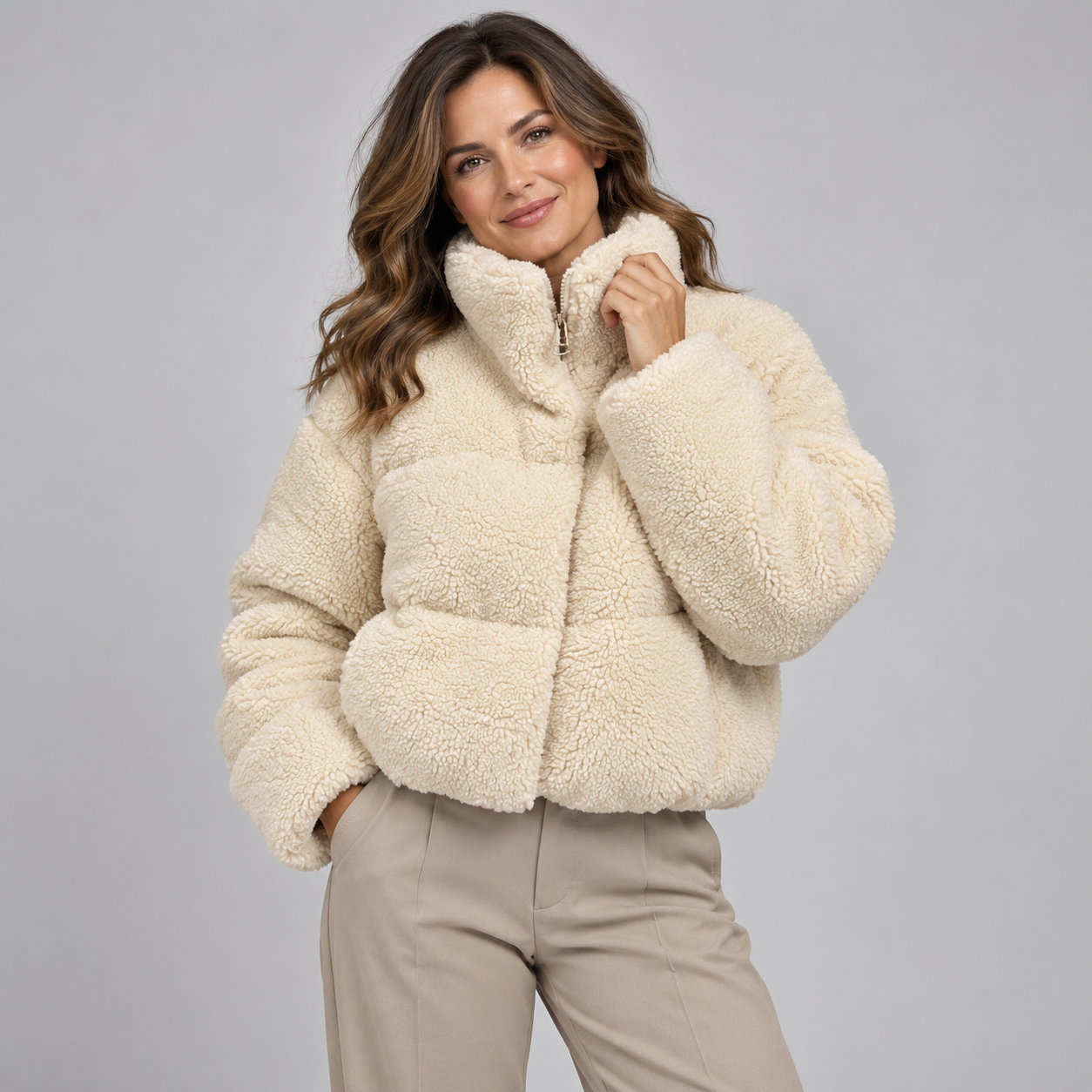 Women’s Oversized Teddy Puffer Jacket