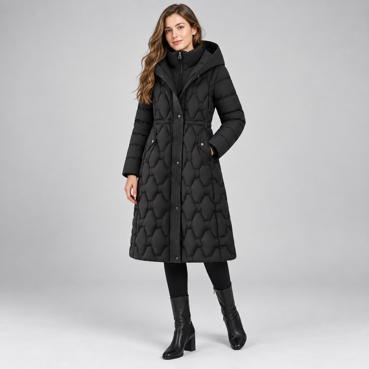 Women’s Longline Hooded Puffer Coat