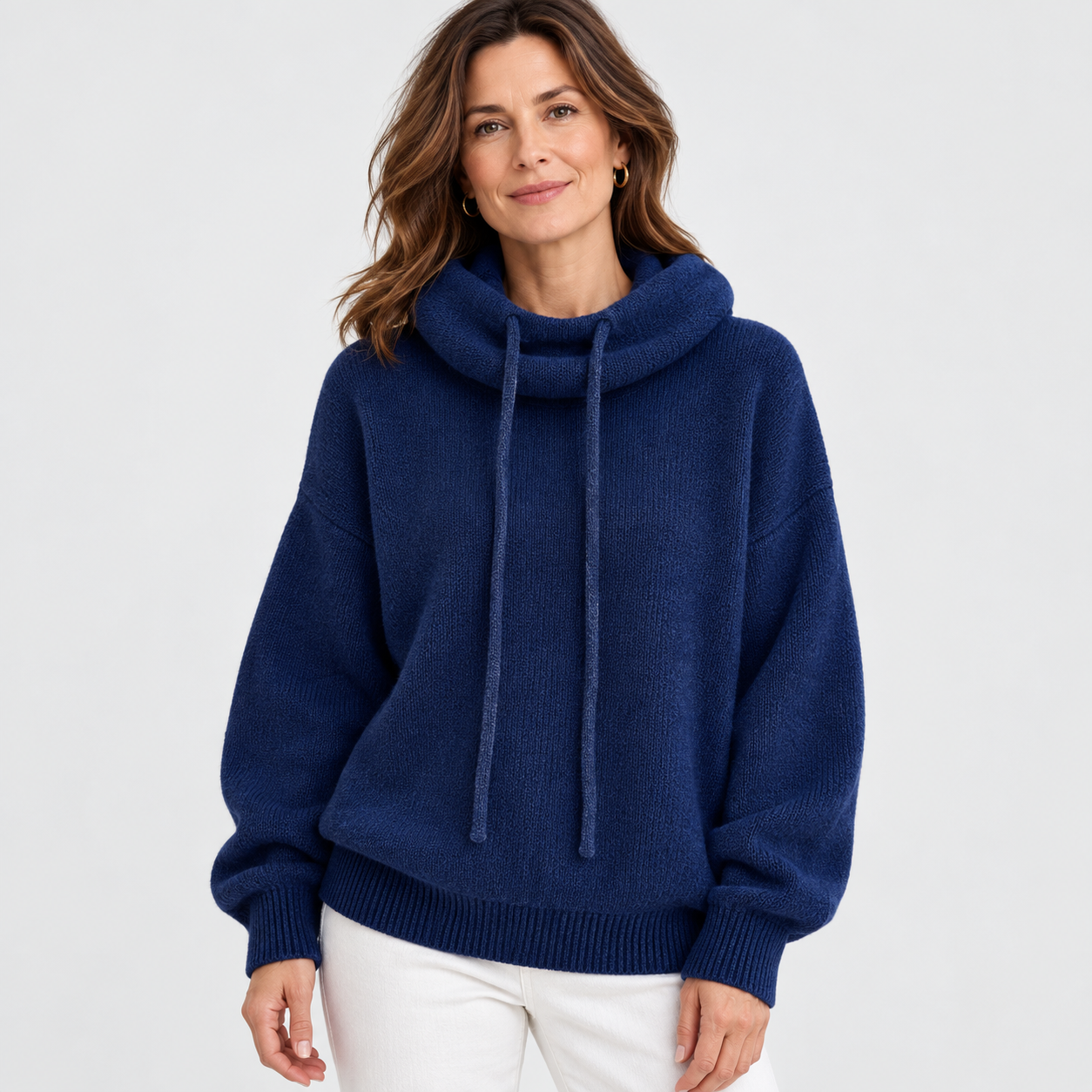 Women's Effortless Knit Sweater Hoodie