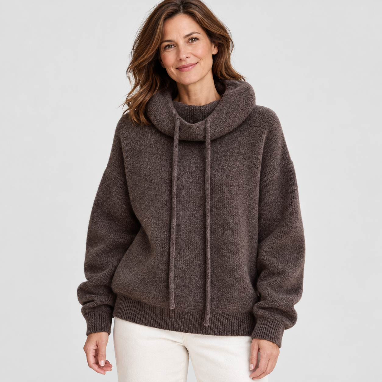 Women's Effortless Knit Sweater Hoodie