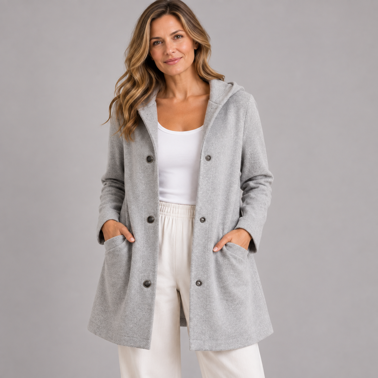Women's Hooded Jacket with Pockets