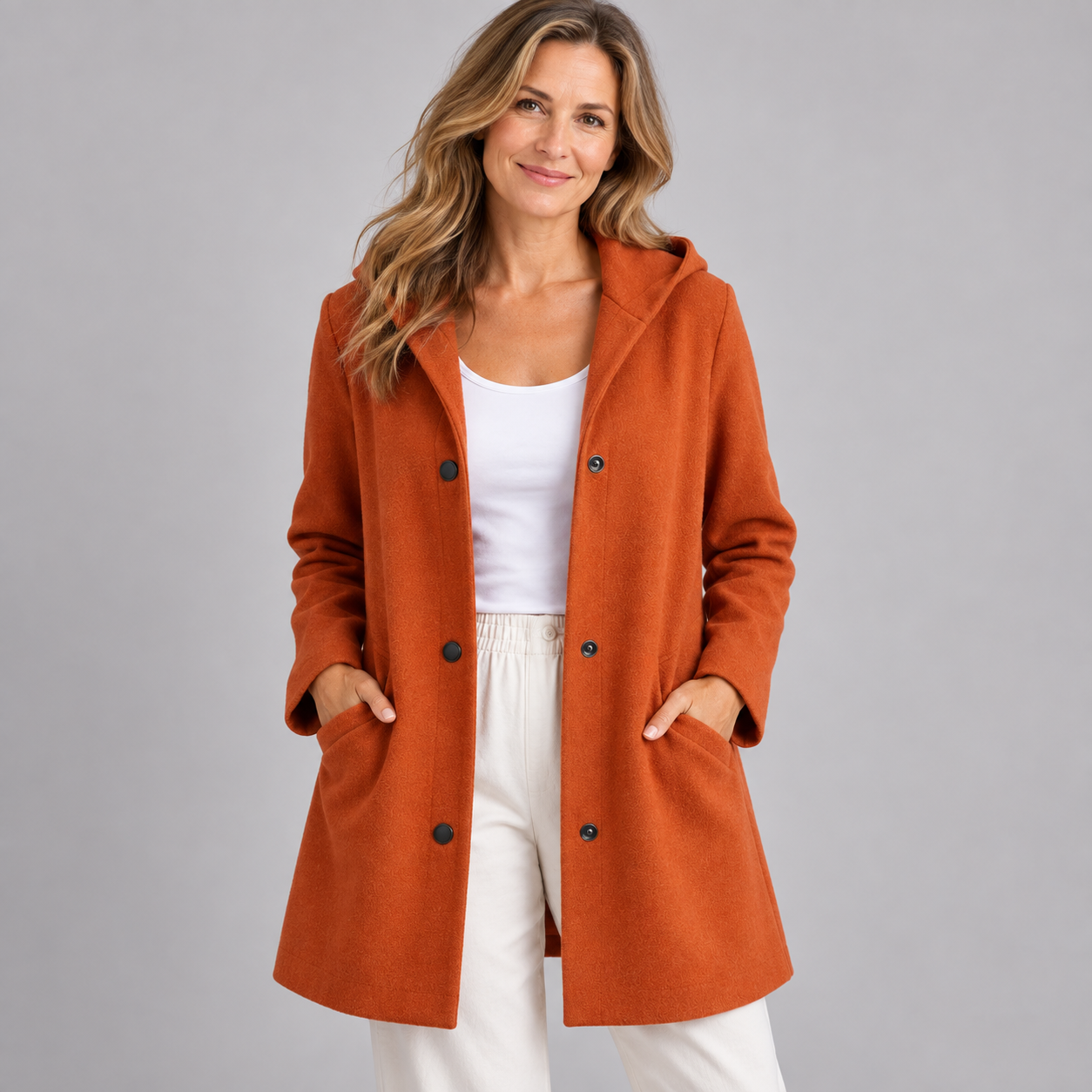 Women's Hooded Jacket with Pockets