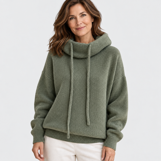 Women's Effortless Knit Sweater Hoodie