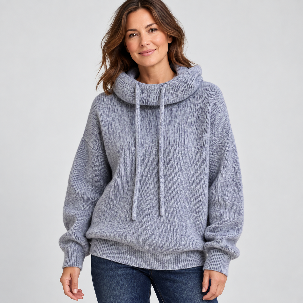 Women's Effortless Knit Sweater Hoodie
