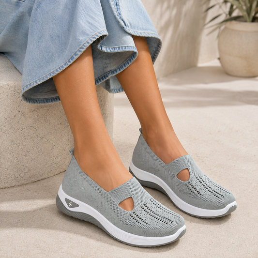 Women’s Cut-Out Knit Slip-On Trainers