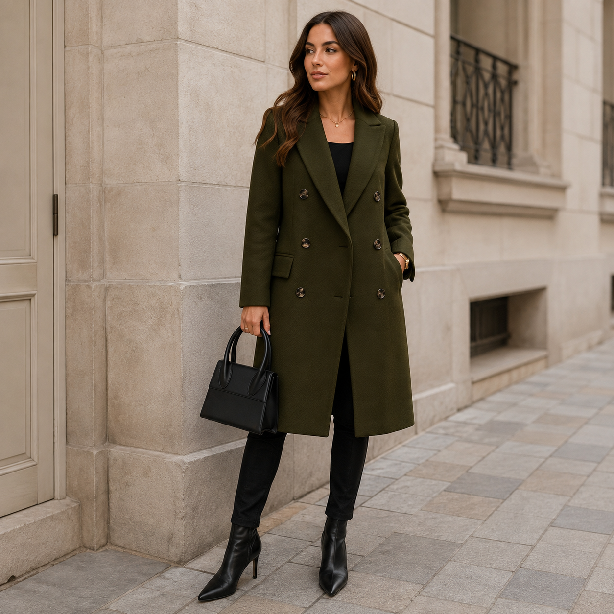 Women’s Longline Double Breasted Coat