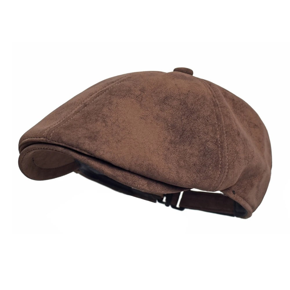 Ashcombe Suede Newsboy Cap