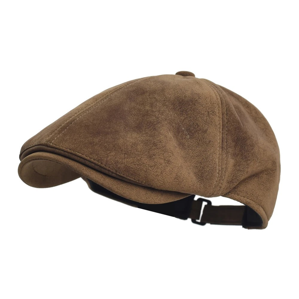 Ashcombe Suede Newsboy Cap
