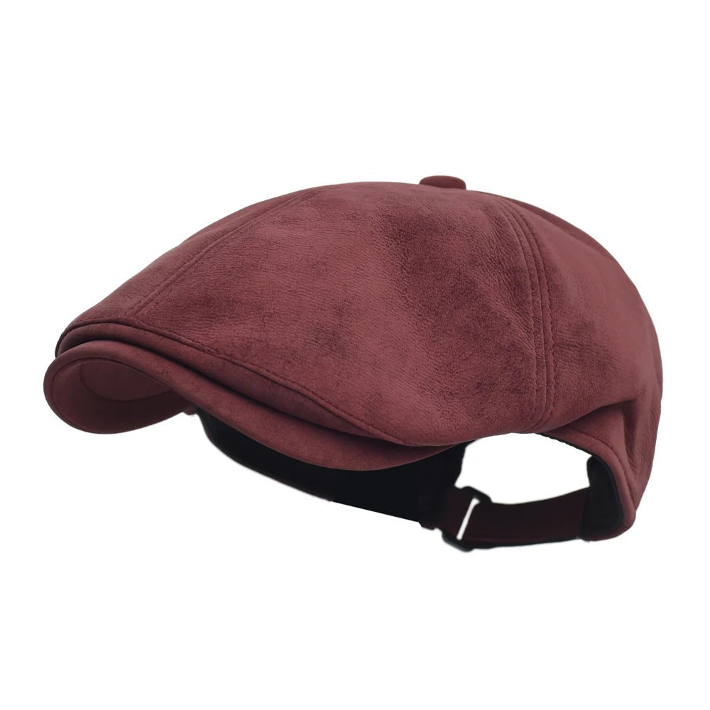 Ashcombe Suede Newsboy Cap