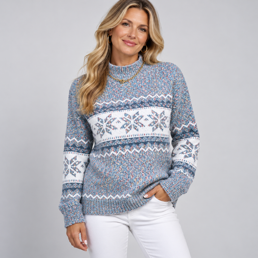 Women’s Snowflake High-Neck Jumper