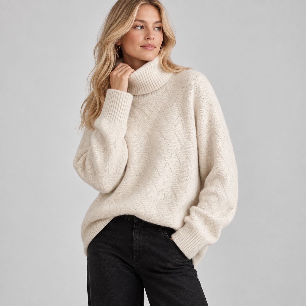 Women’s Textured Turtleneck Jumper
