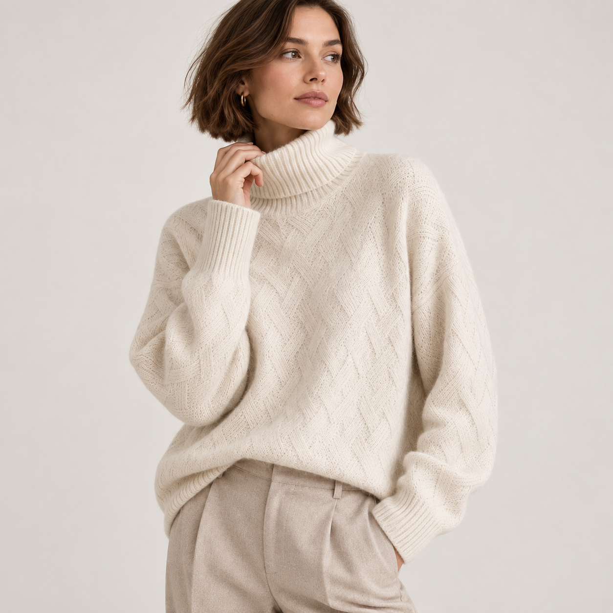 Women’s Textured Turtleneck Jumper