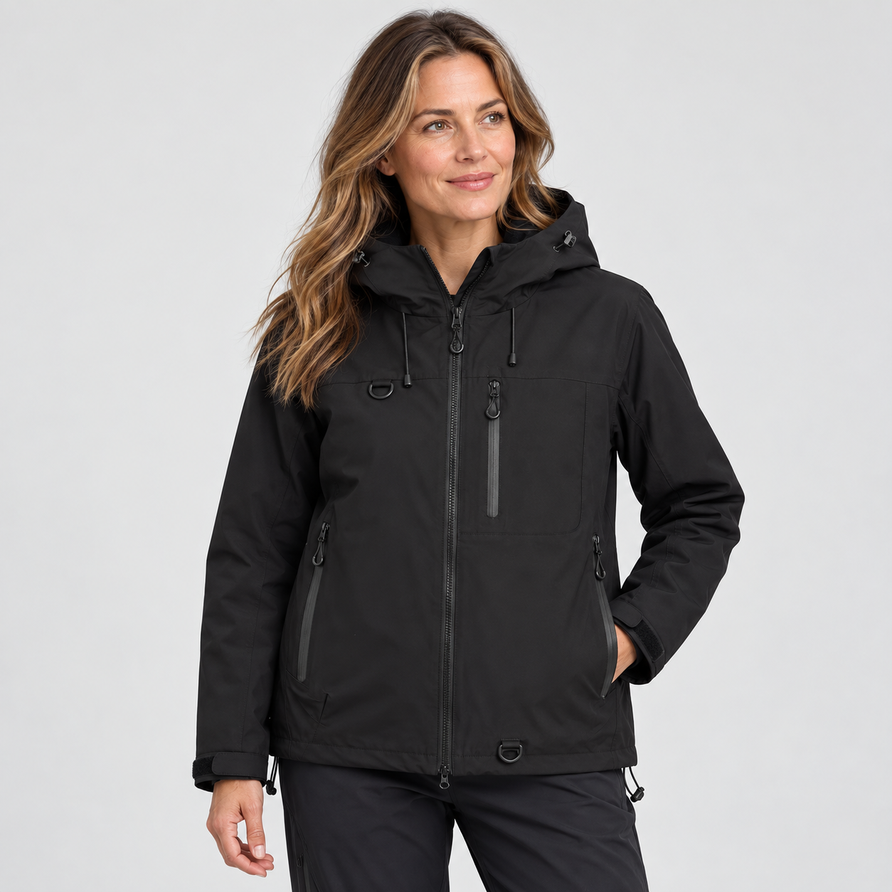 Women's Hooded Short Rain Jacket