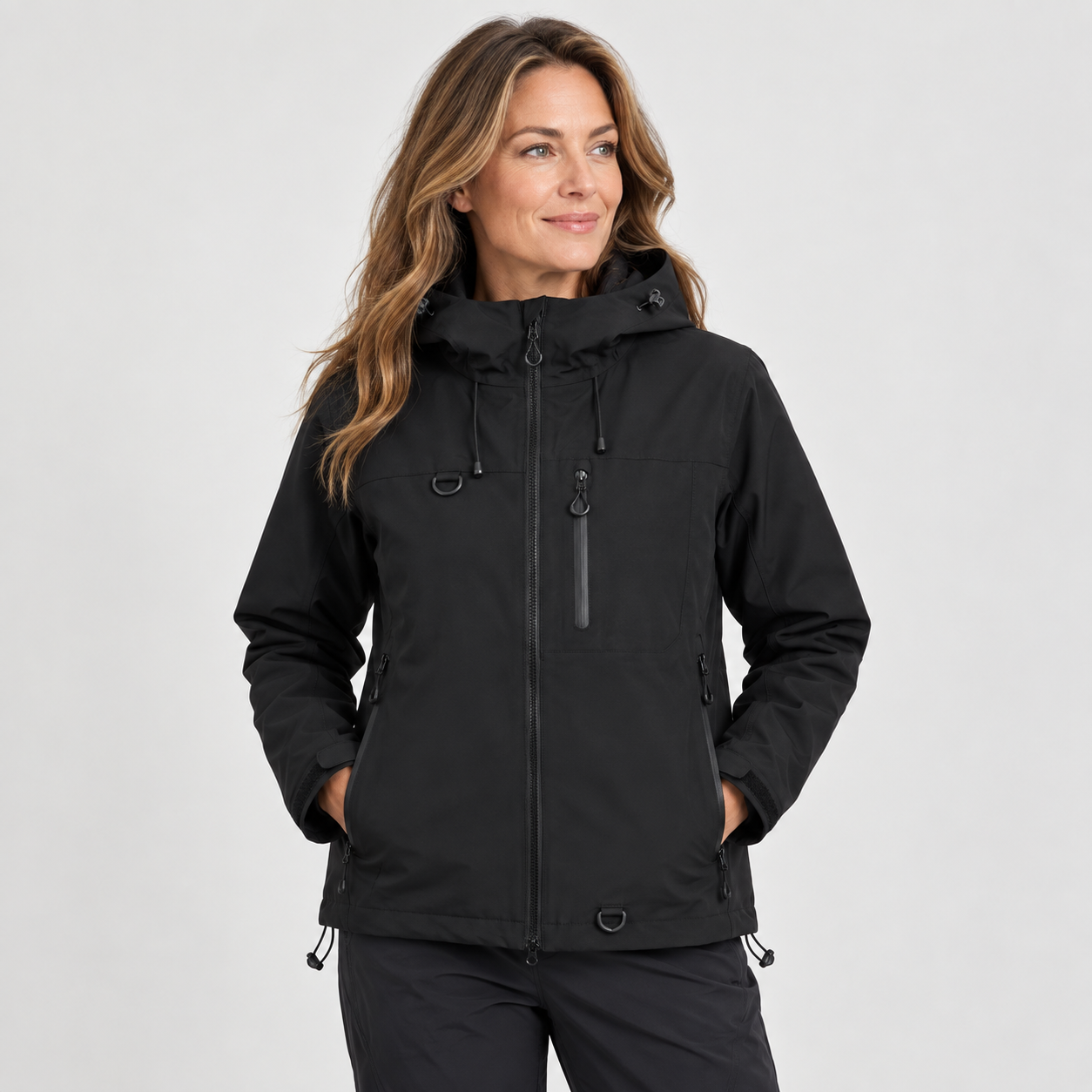 Women's Hooded Short Rain Jacket