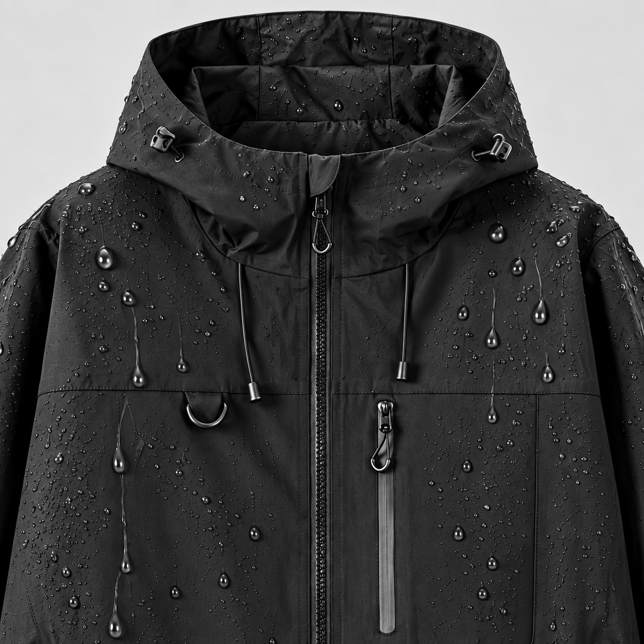Women's Hooded Short Rain Jacket