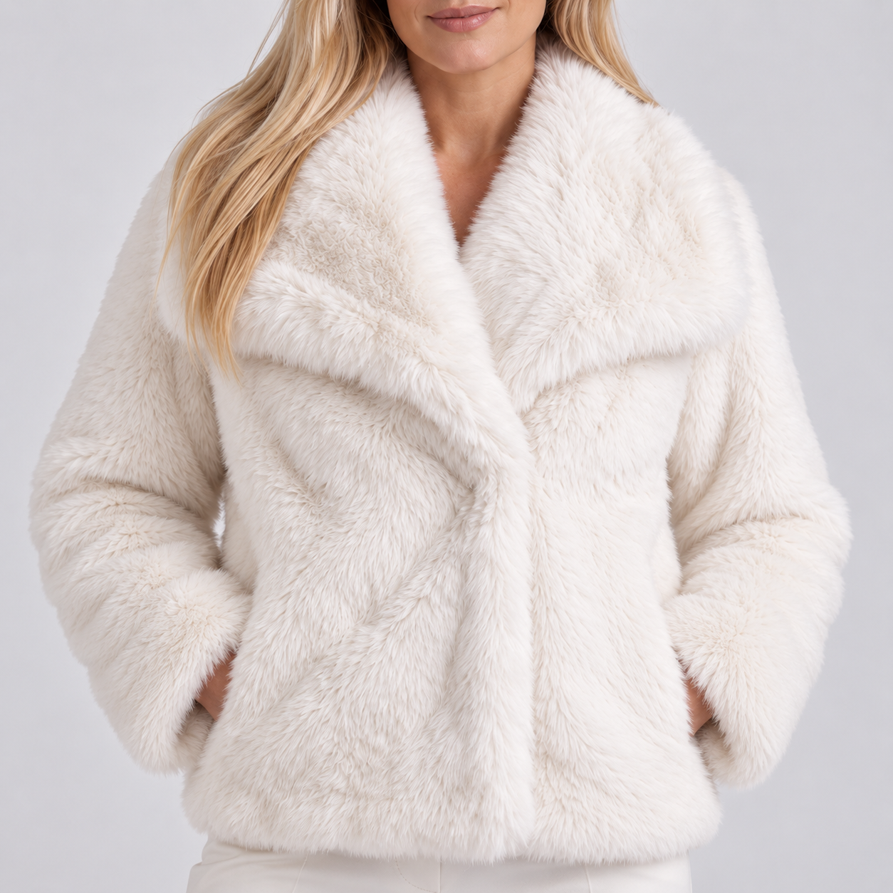 Women's Shaggy Faux Fur Winter Jacket