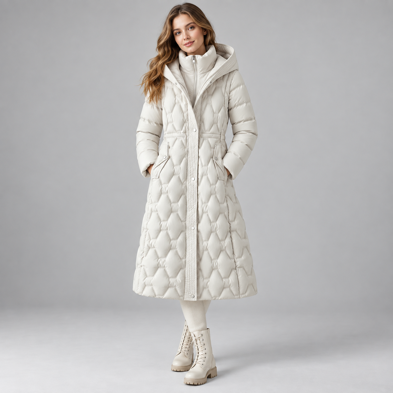 Women’s Longline Hooded Puffer Coat