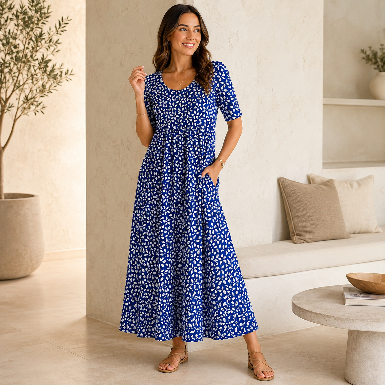 Women’s Relaxed Floral Midi Dress