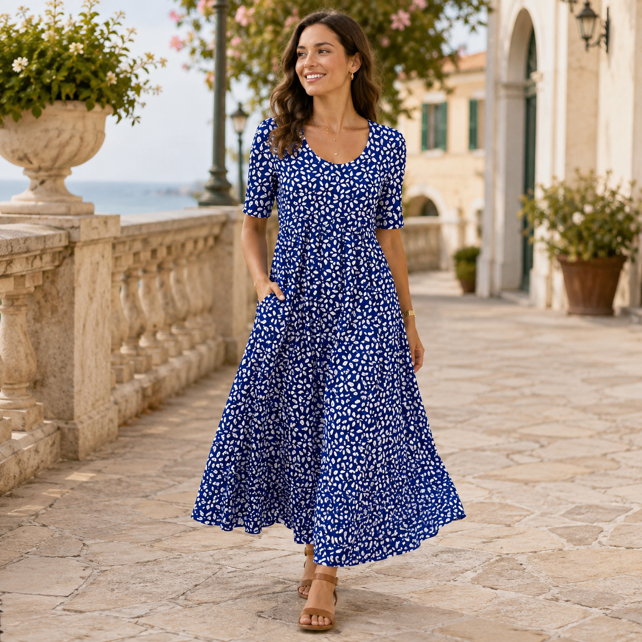 Women’s Relaxed Floral Midi Dress