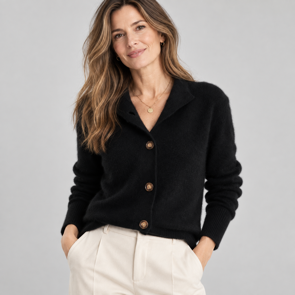 Women’s Soft-Knit Button Cardigan